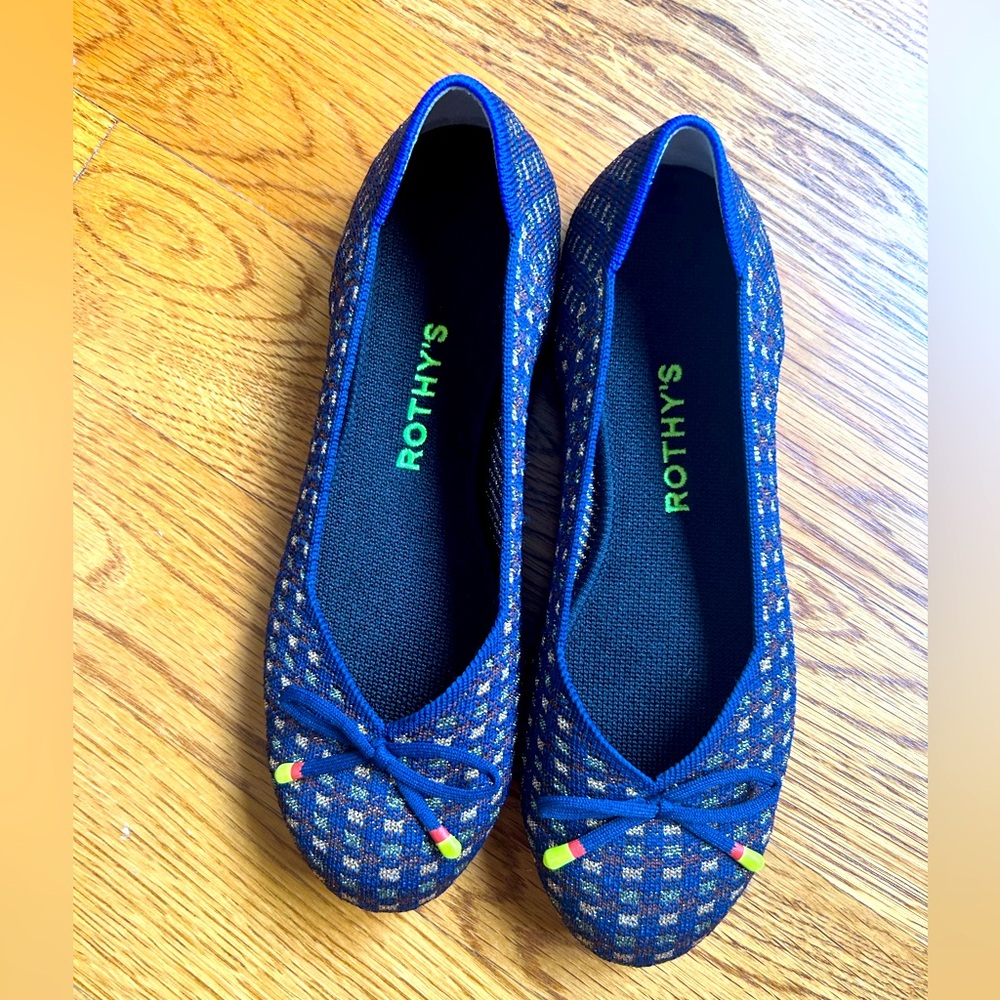 Rothy's Bow Flat Metallic Ballet shoe